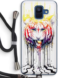 CaseCompany Fading: Samsung Galaxy A6 (2018) Transparant Hoesje met koord