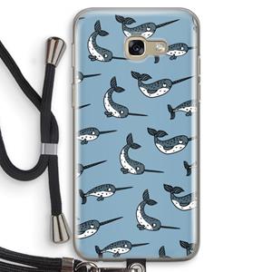 CaseCompany Narwhal: Samsung Galaxy A5 (2017) Transparant Hoesje met koord