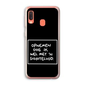 CaseCompany Schotelvod: Samsung Galaxy A20e Transparant Hoesje