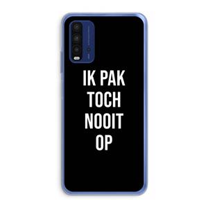 CaseCompany Ik pak nooit op - Zwart: Xiaomi Redmi 9T Transparant Hoesje
