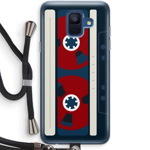 CaseCompany Here's your tape: Samsung Galaxy A6 (2018) Transparant Hoesje met koord