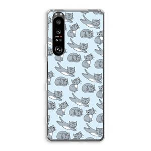 CaseCompany Poezen: Sony Xperia 1 III Transparant Hoesje