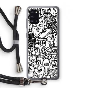 CaseCompany Vexx Mixtape #2: Samsung Galaxy A31 Transparant Hoesje met koord