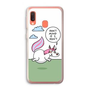 CaseCompany Unicorn: Samsung Galaxy A20e Transparant Hoesje