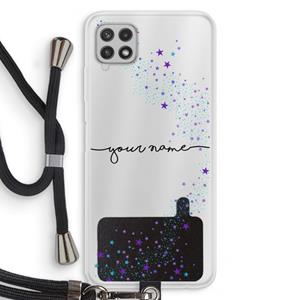 CaseCompany Sterren: Samsung Galaxy A22 4G Transparant Hoesje met koord