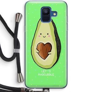 CaseCompany Avocuddle: Samsung Galaxy A6 (2018) Transparant Hoesje met koord