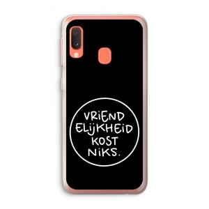 CaseCompany Vriendelijkheid: Samsung Galaxy A20e Transparant Hoesje