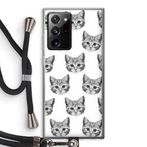 CaseCompany Kitten: Samsung Galaxy Note 20 Ultra / Note 20 Ultra 5G Transparant Hoesje met koord