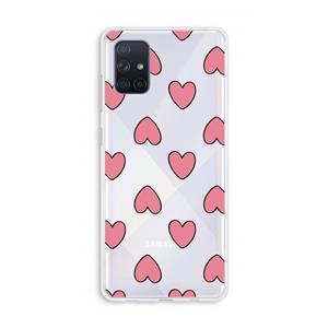 CaseCompany Ondersteboven verliefd: Galaxy A71 Transparant Hoesje