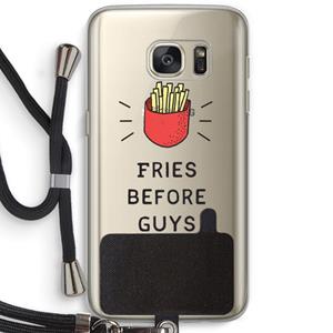 CaseCompany Fries before guys: Samsung Galaxy S7 Transparant Hoesje met koord