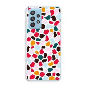 CaseCompany Colored Giraffe: Samsung Galaxy A73 Transparant Hoesje