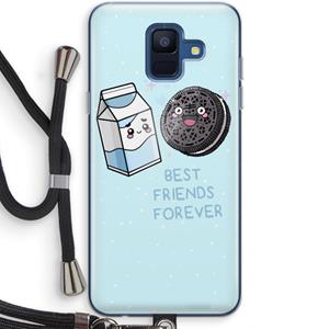 CaseCompany Best Friend Forever: Samsung Galaxy A6 (2018) Transparant Hoesje met koord
