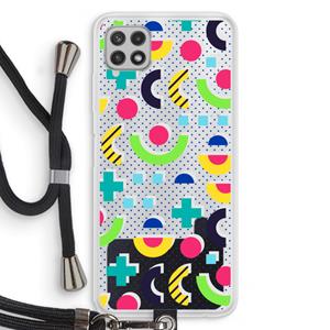 CaseCompany 8-bit N°1: Samsung Galaxy A22 4G Transparant Hoesje met koord