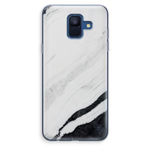 CaseCompany Elegante marmer: Samsung Galaxy A6 (2018) Transparant Hoesje