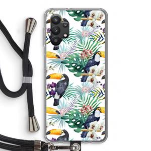 CaseCompany Tukans: Samsung Galaxy A32 5G Transparant Hoesje met koord