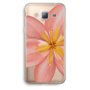CaseCompany Pink Ellila Flower: Samsung Galaxy J3 (2016) Transparant Hoesje