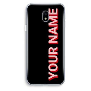 CaseCompany Namecase: Samsung Galaxy J3 (2017) Transparant Hoesje