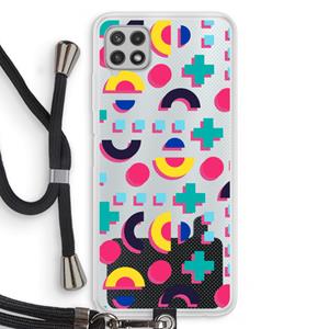 CaseCompany 8-bit N°2: Samsung Galaxy A22 4G Transparant Hoesje met koord