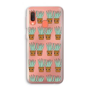 CaseCompany Sansevieria: Samsung Galaxy A20e Transparant Hoesje