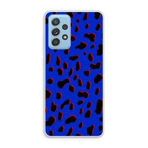 CaseCompany Blue Leopard: Samsung Galaxy A73 Transparant Hoesje