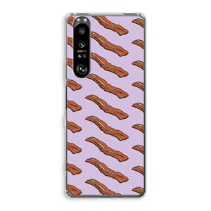 CaseCompany Bacon to my eggs #2: Sony Xperia 1 III Transparant Hoesje