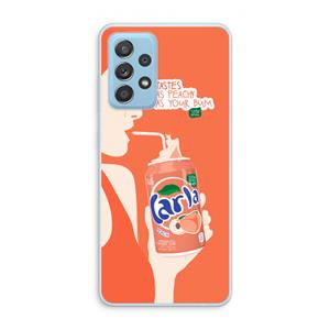 CaseCompany Peach please!: Samsung Galaxy A73 Transparant Hoesje