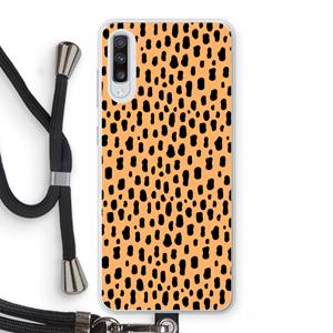 CaseCompany Panter: Samsung Galaxy A70 Transparant Hoesje met koord