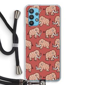 CaseCompany Mammoet: Samsung Galaxy A32 4G Transparant Hoesje met koord