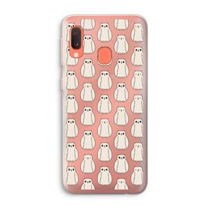 CaseCompany Uilen: Samsung Galaxy A20e Transparant Hoesje