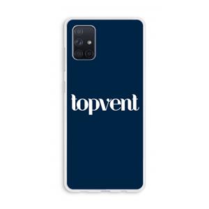 CaseCompany Topvent Navy: Galaxy A71 Transparant Hoesje