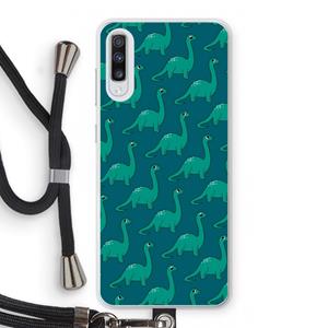 CaseCompany Diplodocus: Samsung Galaxy A70 Transparant Hoesje met koord