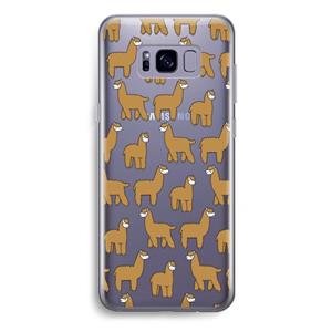 CaseCompany Alpacas: Samsung Galaxy S8 Plus Transparant Hoesje