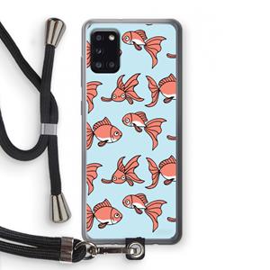 CaseCompany Blub: Samsung Galaxy A31 Transparant Hoesje met koord