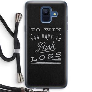 CaseCompany Risk loss: Samsung Galaxy A6 (2018) Transparant Hoesje met koord
