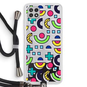 CaseCompany 8-bit N°6: Samsung Galaxy A22 4G Transparant Hoesje met koord