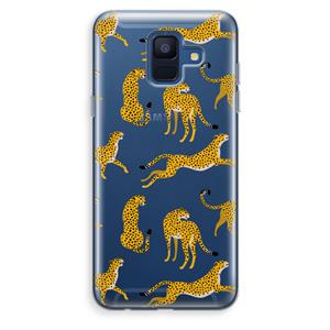 CaseCompany Luipaard: Samsung Galaxy A6 (2018) Transparant Hoesje