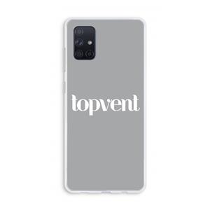 CaseCompany Topvent Grijs Wit: Galaxy A71 Transparant Hoesje