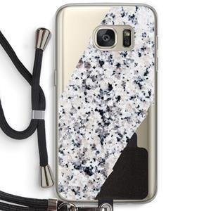 CaseCompany Gespikkelde marmer: Samsung Galaxy S7 Transparant Hoesje met koord