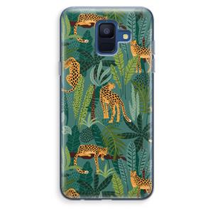 CaseCompany Luipaard 2: Samsung Galaxy A6 (2018) Transparant Hoesje