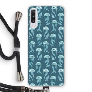 CaseCompany Kwallie: Samsung Galaxy A70 Transparant Hoesje met koord