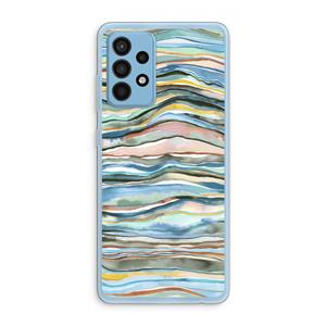 CaseCompany Watercolor Agate: Samsung Galaxy A52 Transparant Hoesje