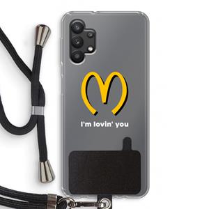 CaseCompany I'm lovin' you: Samsung Galaxy A32 5G Transparant Hoesje met koord