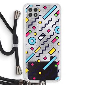 CaseCompany 8-bit N°8: Samsung Galaxy A22 4G Transparant Hoesje met koord