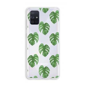 CaseCompany Monstera leaves: Galaxy A71 Transparant Hoesje