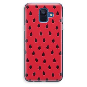 CaseCompany Watermelon: Samsung Galaxy A6 (2018) Transparant Hoesje