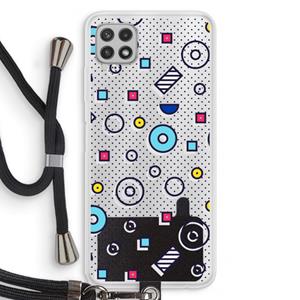 CaseCompany 8-bit N°9: Samsung Galaxy A22 4G Transparant Hoesje met koord