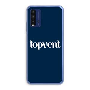 CaseCompany Topvent Navy: Xiaomi Redmi 9T Transparant Hoesje