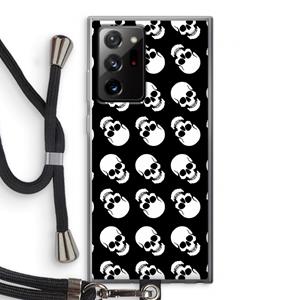 CaseCompany Musketon Skulls: Samsung Galaxy Note 20 Ultra / Note 20 Ultra 5G Transparant Hoesje met koord