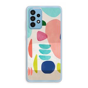 CaseCompany Bold Rounded Shapes: Samsung Galaxy A52 Transparant Hoesje