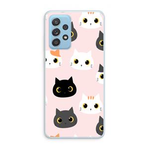 CaseCompany Katten: Samsung Galaxy A73 Transparant Hoesje
